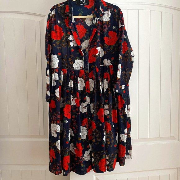 Flowy, oversized floral dress - Picture 1 of 6